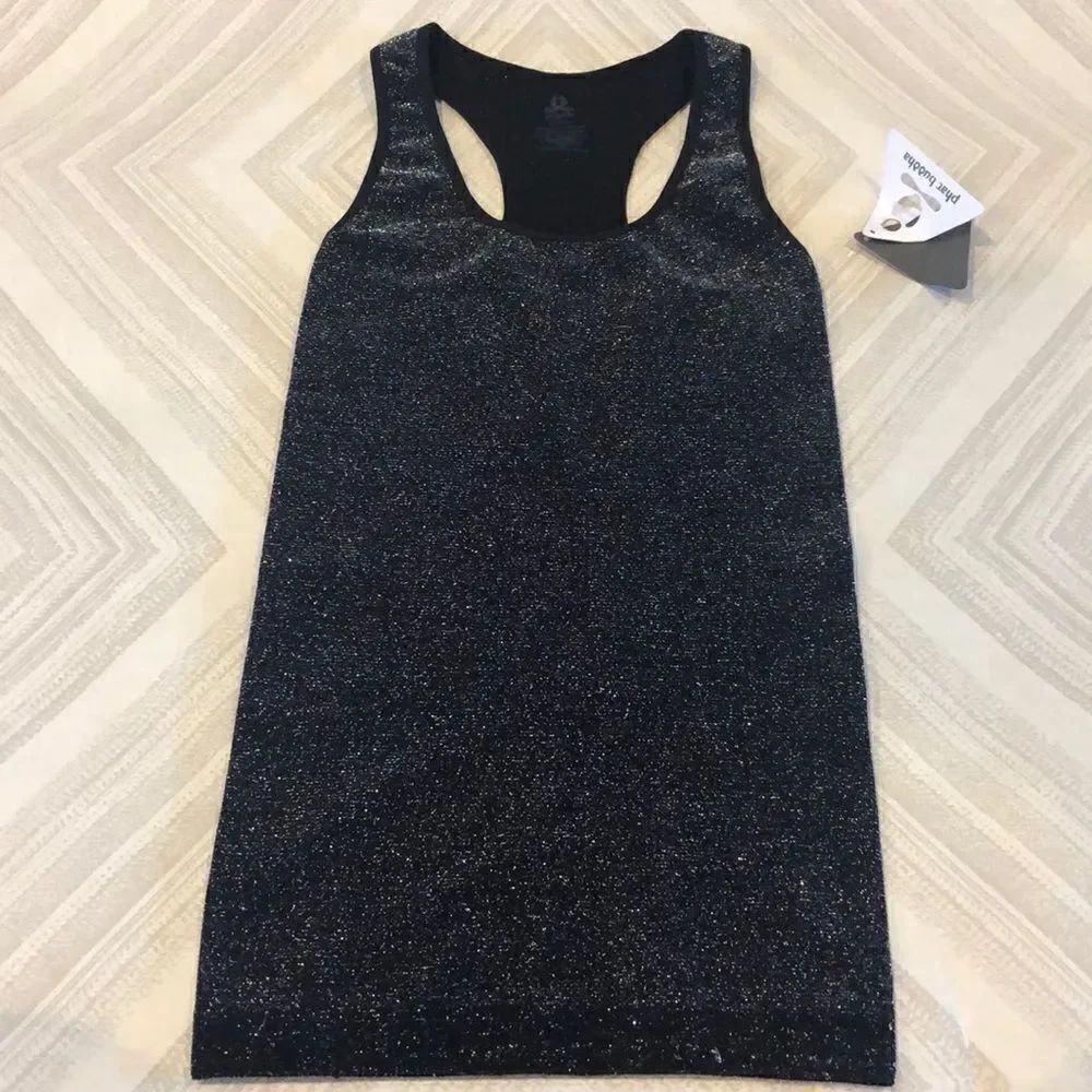 Phat Buddha Black w Silver Racerback Tank Top